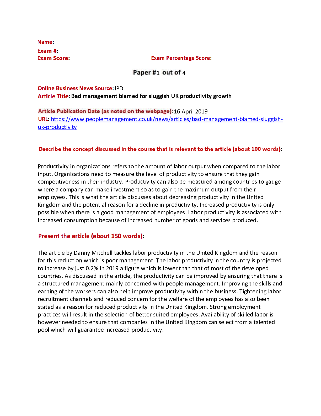 Preview image for MIS373 Midterm Paper550words/